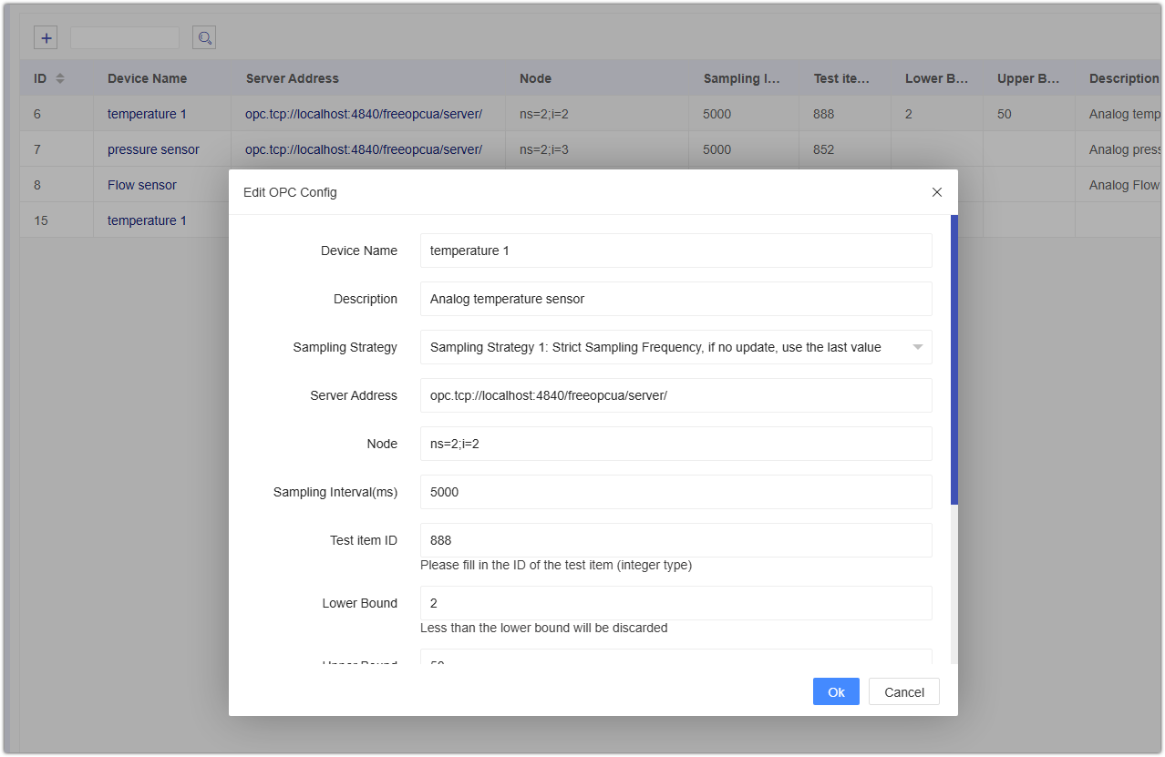 PLC/OPC UA Direct Connection Architecture