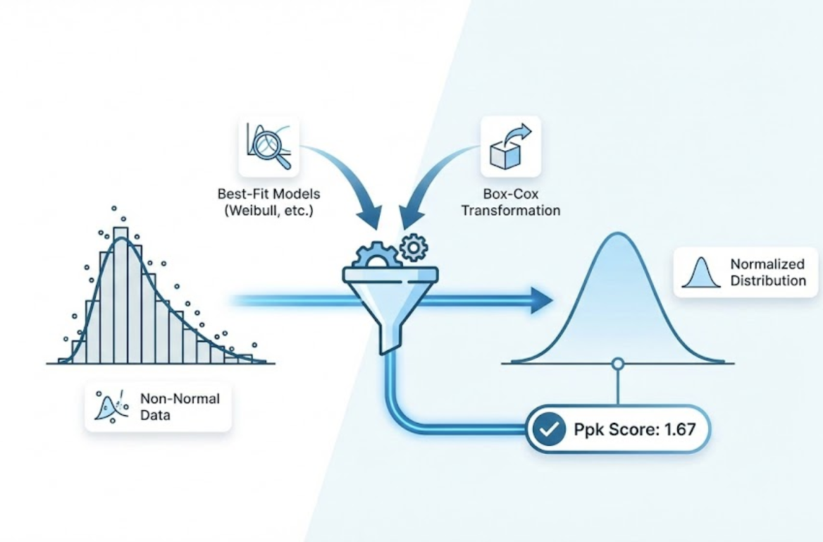 Precise Ppk Calculation for Non-Normal Distributions