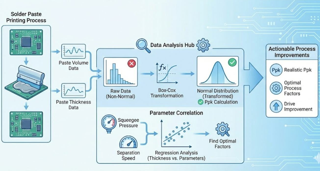 Non-Normal Optimization for Solder Paste Printing